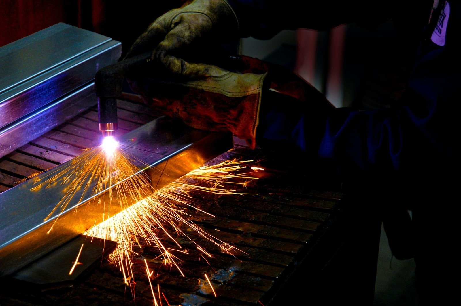 Freelance welder welding