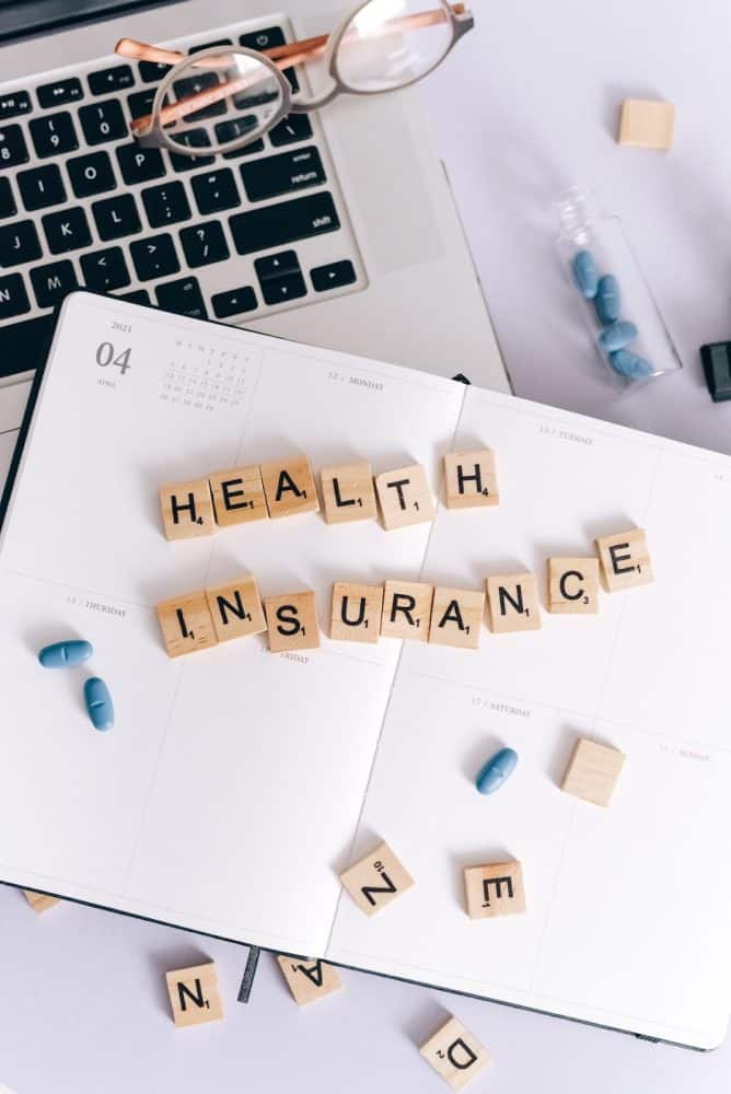 Health insurance in block letters